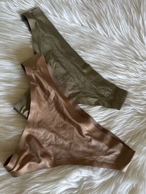 Victoria’s Secret Seamless Bikini Briefs Set - Olive & Brown